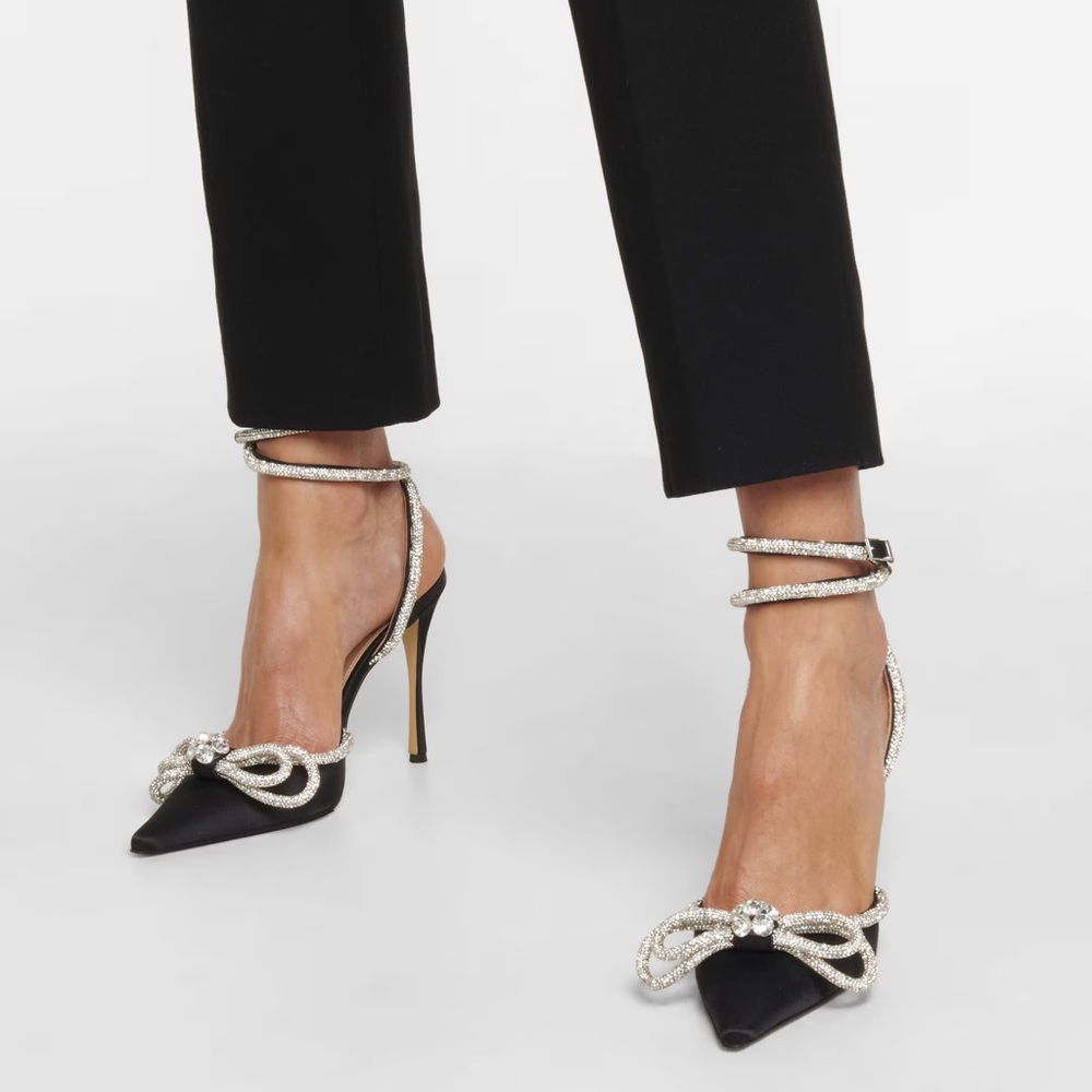 Mach & Mach Crystal Bow Pumps